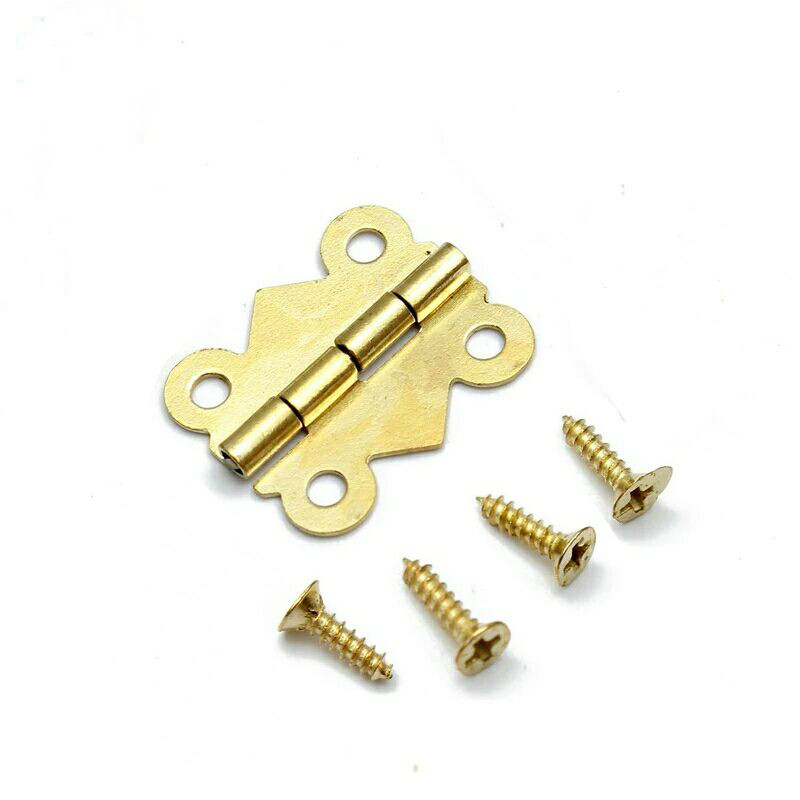 10Pcs Antique Bronze Mini Butterfly Door Hinge Cabinet Drawer Jewellery Box Decorate Hinge For Furniture Hardware With Screws