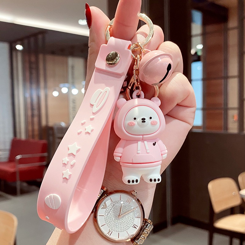 Móc khoá gấu cute treo balo cặp sách