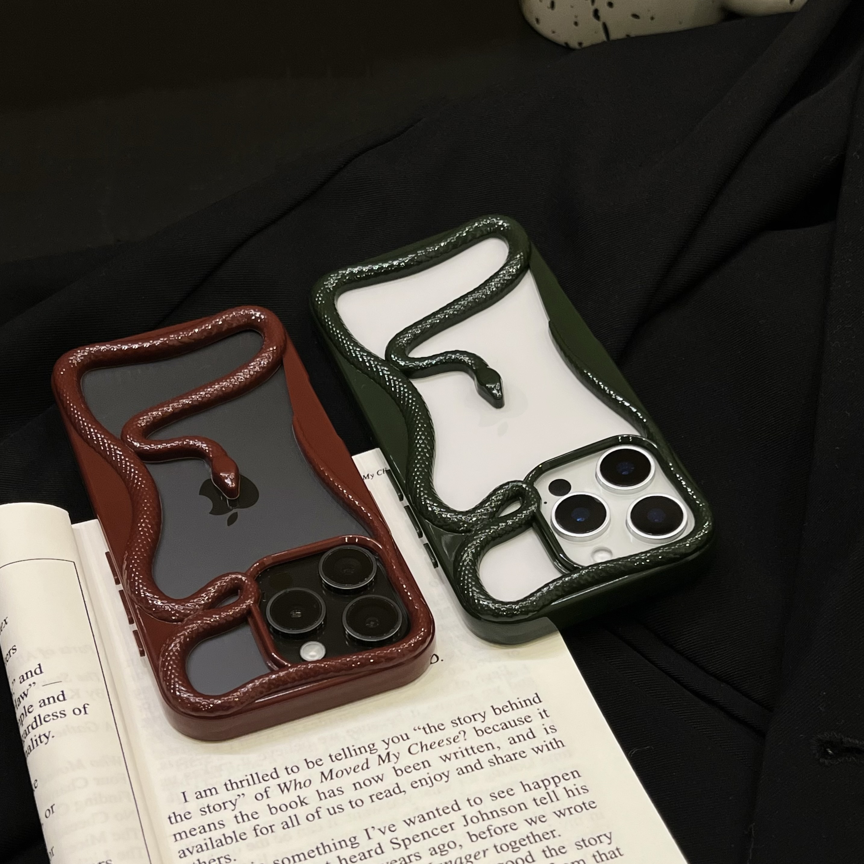 Sroof%20Case%20For%20iPhone%2011%2012%2013%2014%2015%2016%20Pro%20Max%2014%2015%2016%20Plus%20New%20electroplated%20Guangze%20Medusa%20dark%20green%20and%20wine%20red%20hollow%20snake%20Phone%20Case%20Back%20Cover%20-%20Image%204