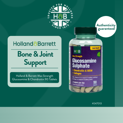 Holland & Barrett Max Strength Glucosamine & Chondroitin 90 Tablets