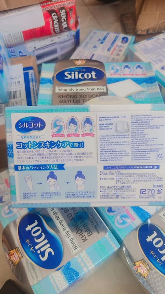 2 gói Bông trang điểm Silcot hộp 82 miếng