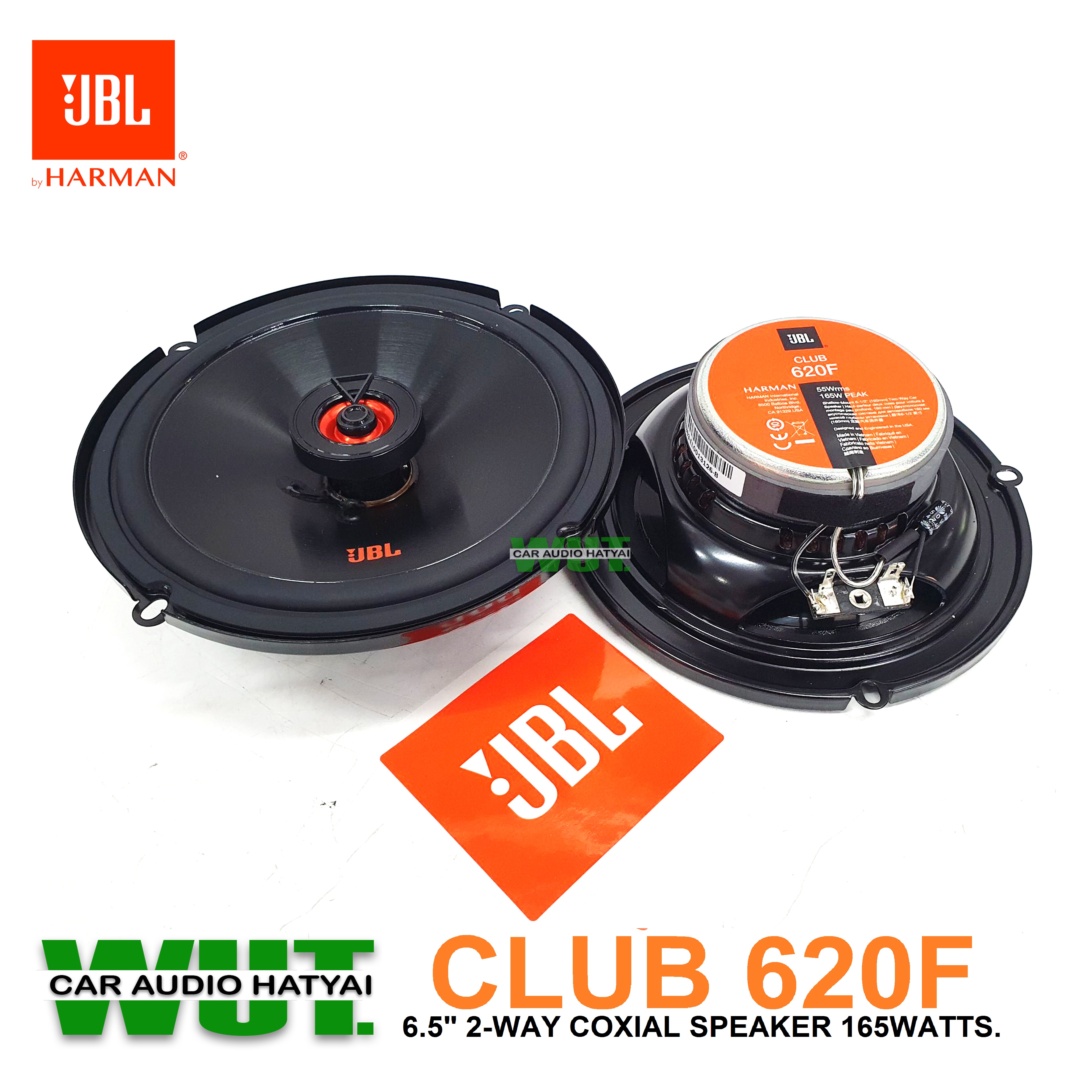 JBL เครื่องเสียงรถยนต์ ลำโพงเสียงกลางแหลม 6.5นิ้ว(แกนร่วม)2ทาง 165