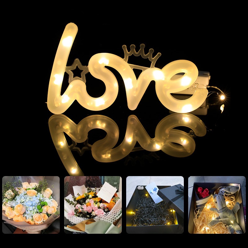 đèn led chữ love nháy 3 chế độ