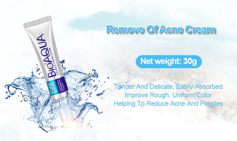 Bioaqua 3 Pcs Anti Acne Removal Face Care Acne Treatment Set Acne Set Acne Serum Acne Cream And Acne Cleanser, 100g+30g+30g. 