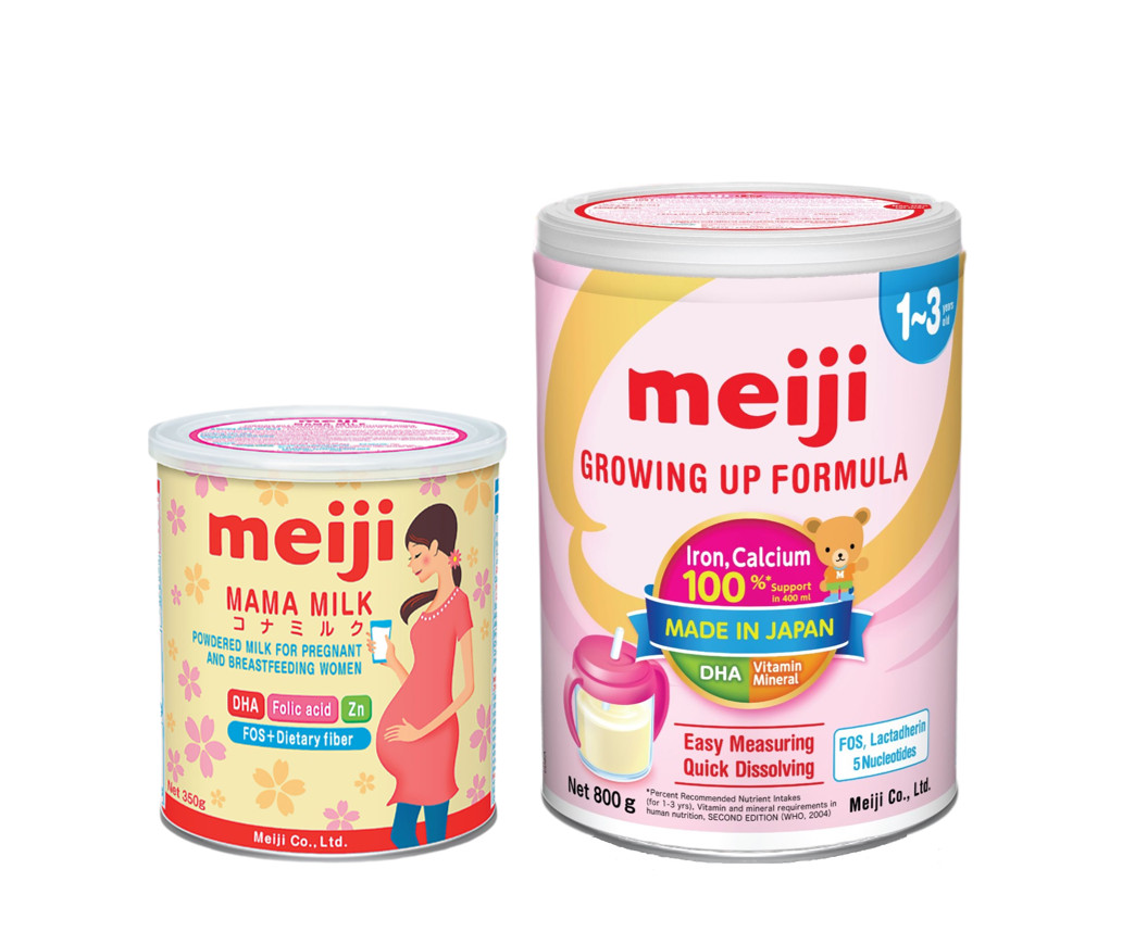 Combo Sữa Meiji Mama Milk 350g và Sữa dạng bột Meiji Growing Up Formula