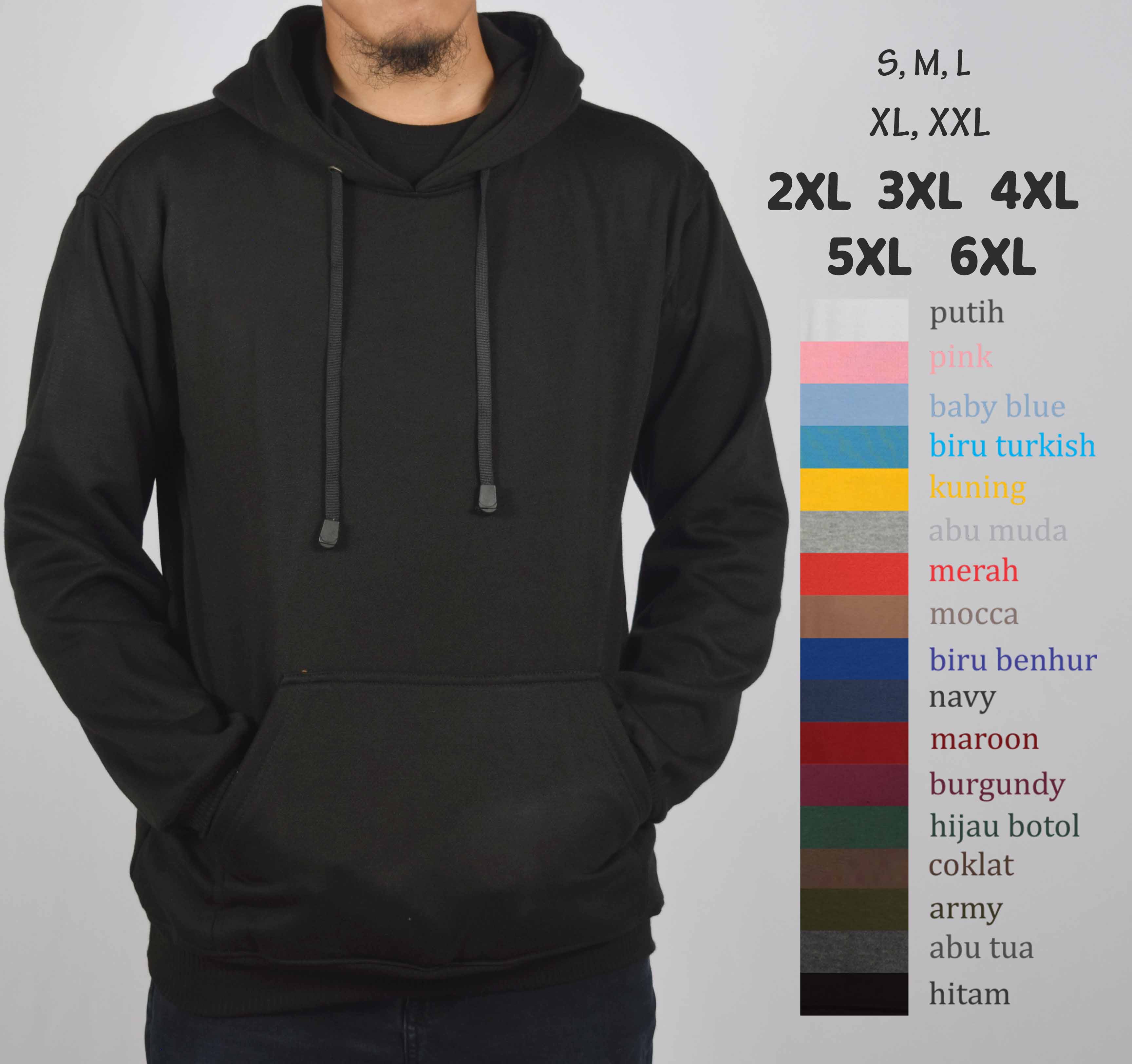 Sweater Hoodie Polos Pria Jumbo Big 