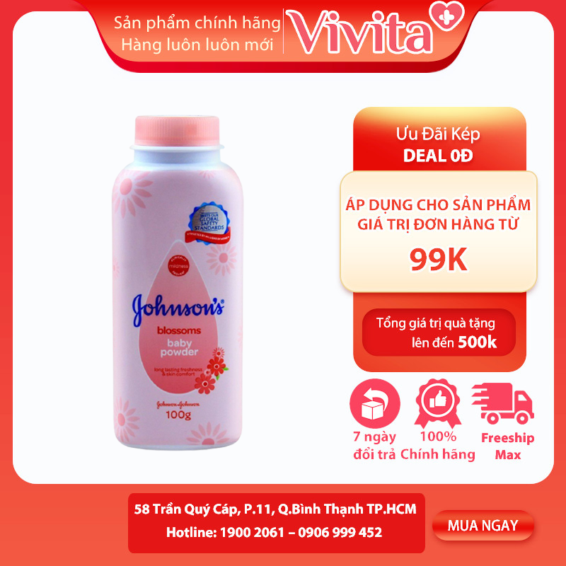Phấn Rôm Johnson's Baby Powder 100g