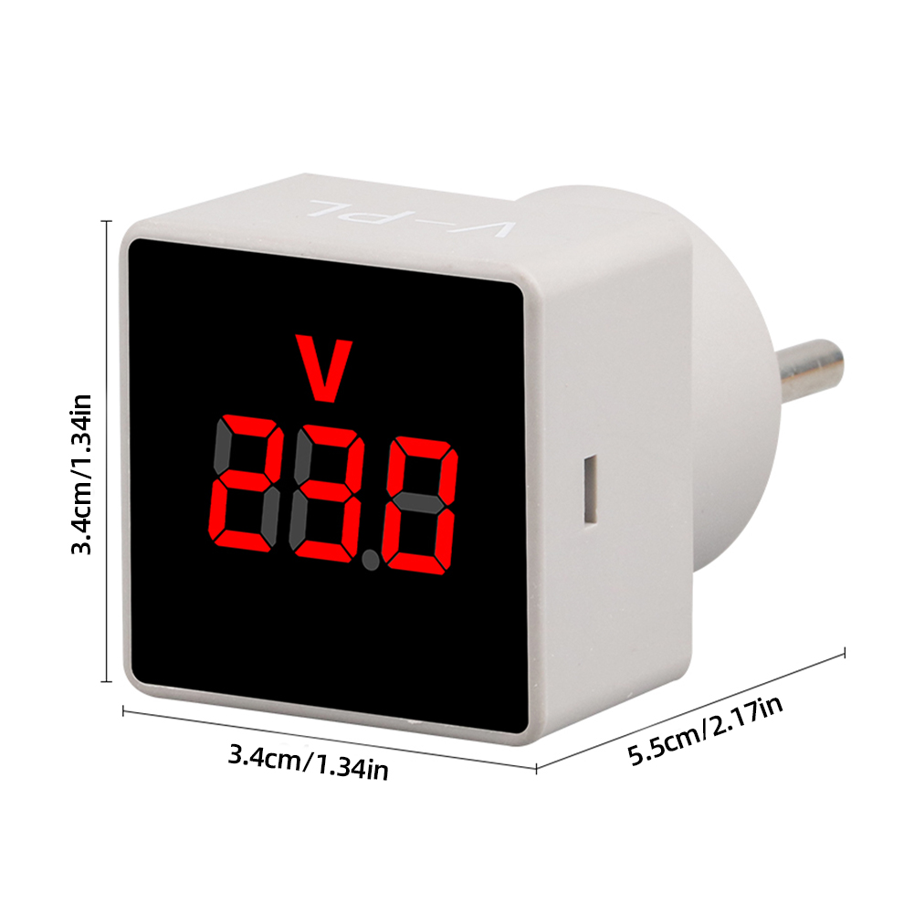 Digital Multimeter Voltage Meter LCD Display AC 50-380V Voltage Test Panel EU Plug Volt Gauge Meter Portable Backlight for Home Office Industry