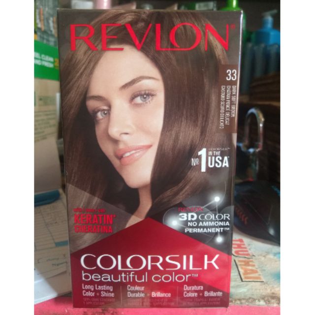 (HCM)Thuốc Nhuộm Tóc Số 46 ( Nâu Hạt Dẻ) Revlon Colorsilk - Mỹ