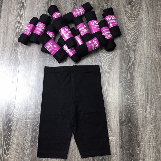 Quần legging ngố nâng mông co dãn 4 chiều, quần biker lửng nữ