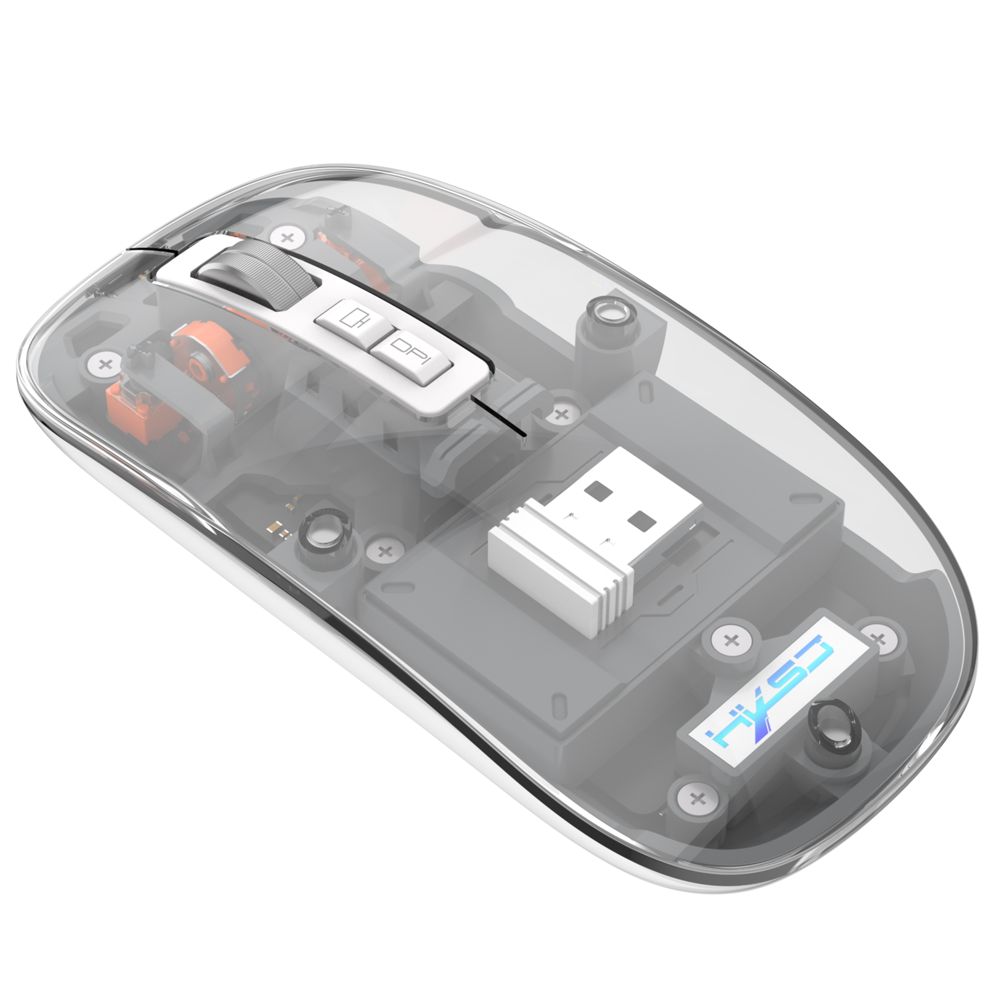 Chuột chơi game 2.4G Bluetooi-Tương Thích chuột không dây Với đèn RGB Có Thể Sạc Lại Trong Suốt chuột cho PC Gamer Máy Tính Xách Tay phụ kiện máy tính xách tay