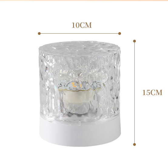 Nightlight ins Dynamic water ripple atmosphere Creative Bedroom bedside flame lamp