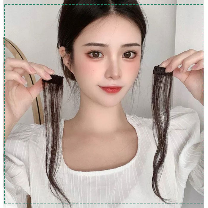Tóc mái dài phong cách, sợi tơ tự nhiên (1 cặp)
