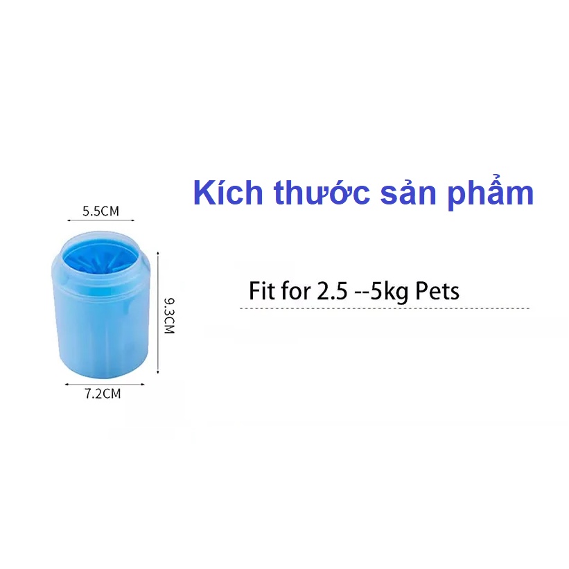 Cốc rửa chân chó mèo Vệ sinh chân thú cưng