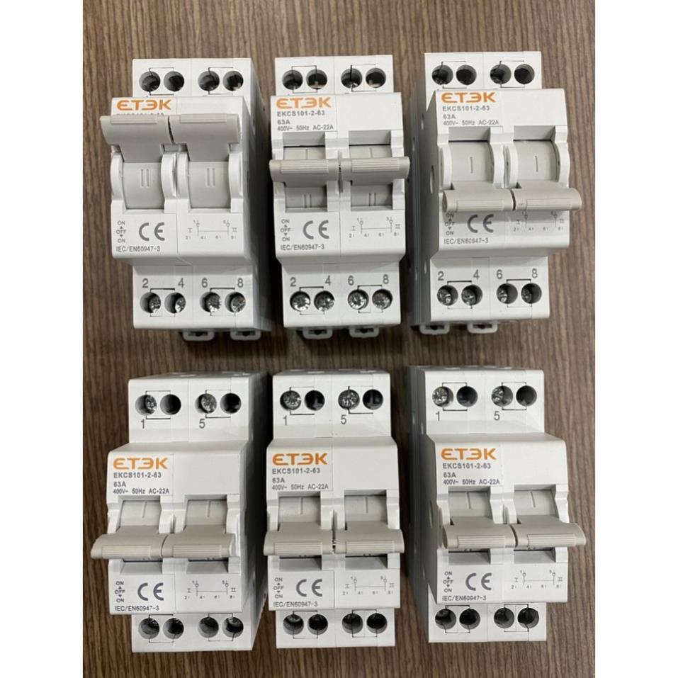 APTOMAT CB ĐẢO 2 NGUỒN ĐỘC LẬP 1 PHA 63A ETEK