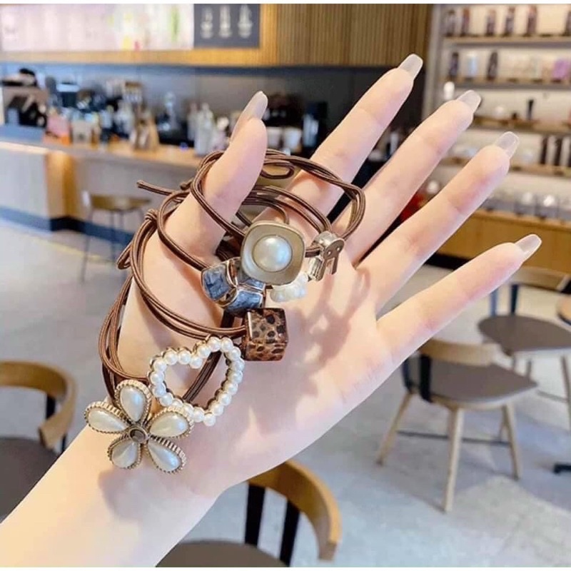 Dây buộc tóc kiểu dáng dễ thương phong cách Hàn Quốc cho nữ
