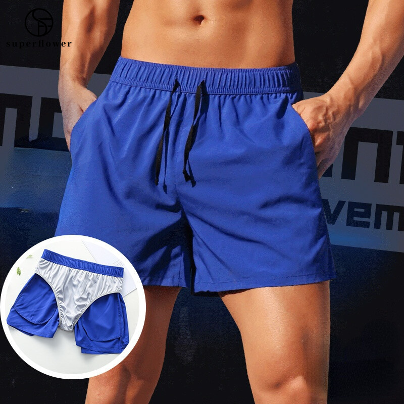 Me's New Fiess Shorts with Uderwear Loose Casual Quick Dry Basketball Pats Šortky Ruig Joggig pro_voghion.com