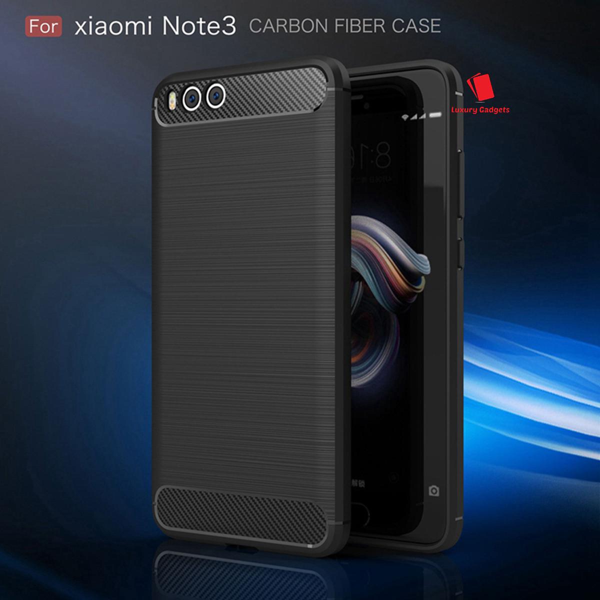 Carbon Fiber Case For Xiaomi Mi Note Luxury Stylish Rubber