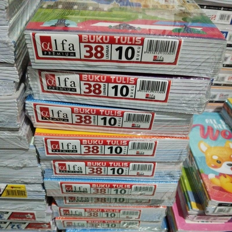 BUKU TULIS ALFA PREMIUM 38 LEMBAR | BUKU 1 PAK/10 PCS | ALAT TULIS