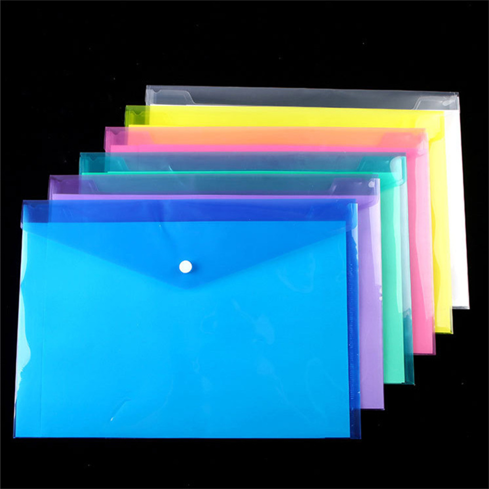 Multifunctional Document Pouch Plastic Filing Products Portable File Folder A4 Size Storage Bag Lightweight Expanding Wallet