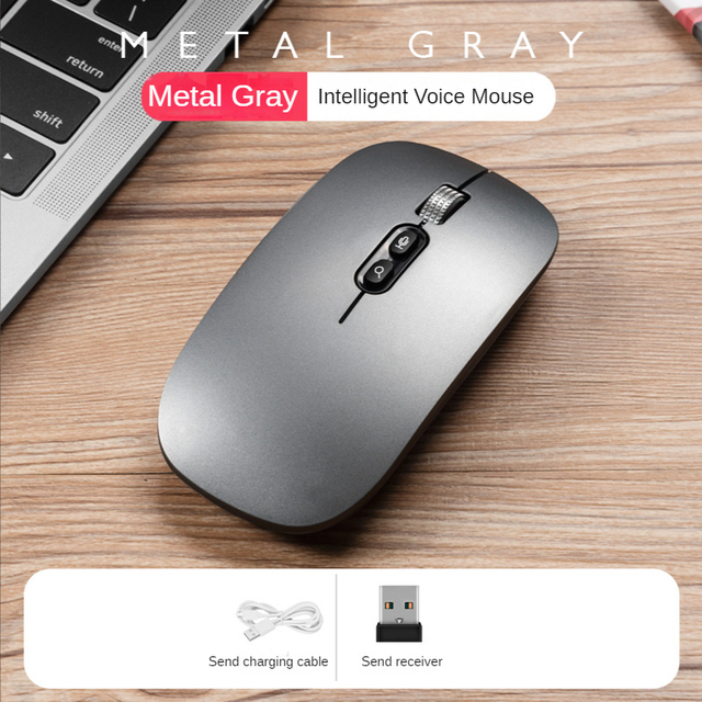 Chuột 2.4G chuột đa ngôn ngữ tự động dịch 1600dpi có thể điều chỉnh tìm kiếm bằng giọng nói thông minh ai giọng nói không dây cho văn phòng trò