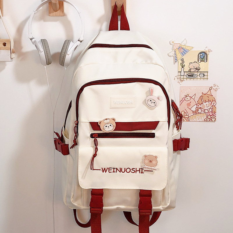 ARCTIC HUNTER large-capacity schoolbag female junior high school students college students backpack high school students niche primary school students