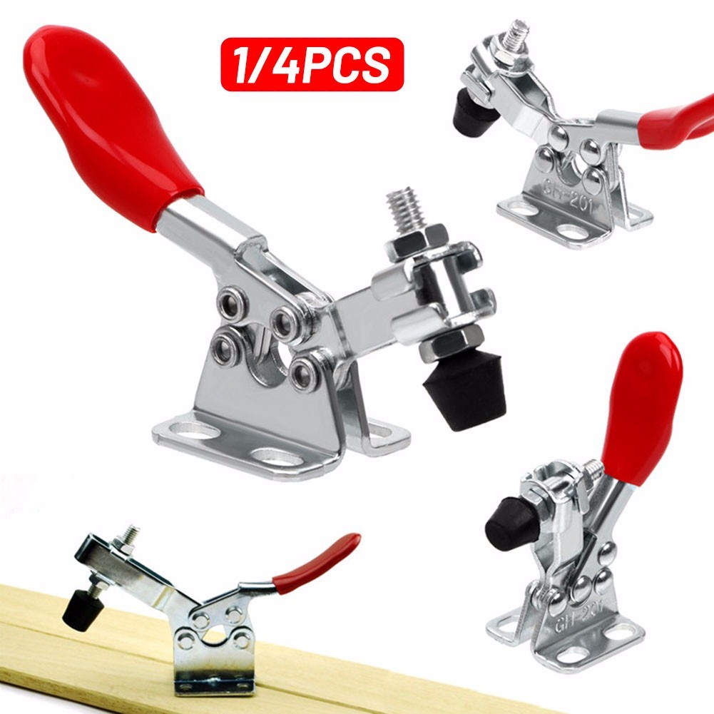 1/4PCS Toggle Clamp Holding Capacity Toggle Clamp GH-201 Quick Horizontal Clip Hand Tools