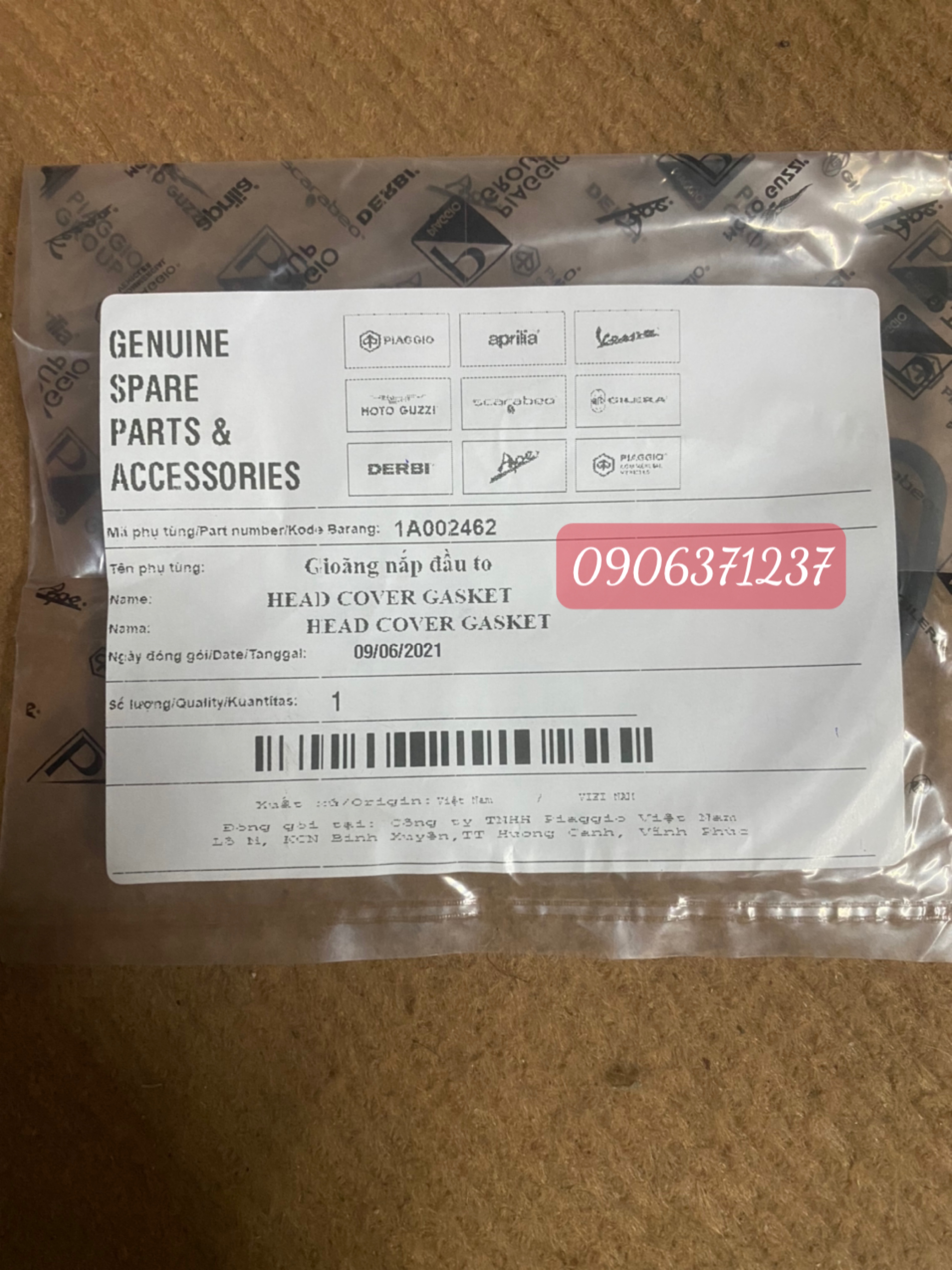 (Sim) Ron nắp chao xe Vespa đời 3v Zin