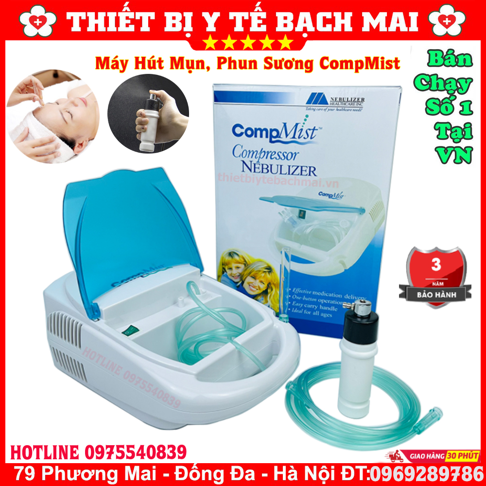 MÁY HÚT MỤN PHUN SƯƠNG COMPMIST (trắng)
