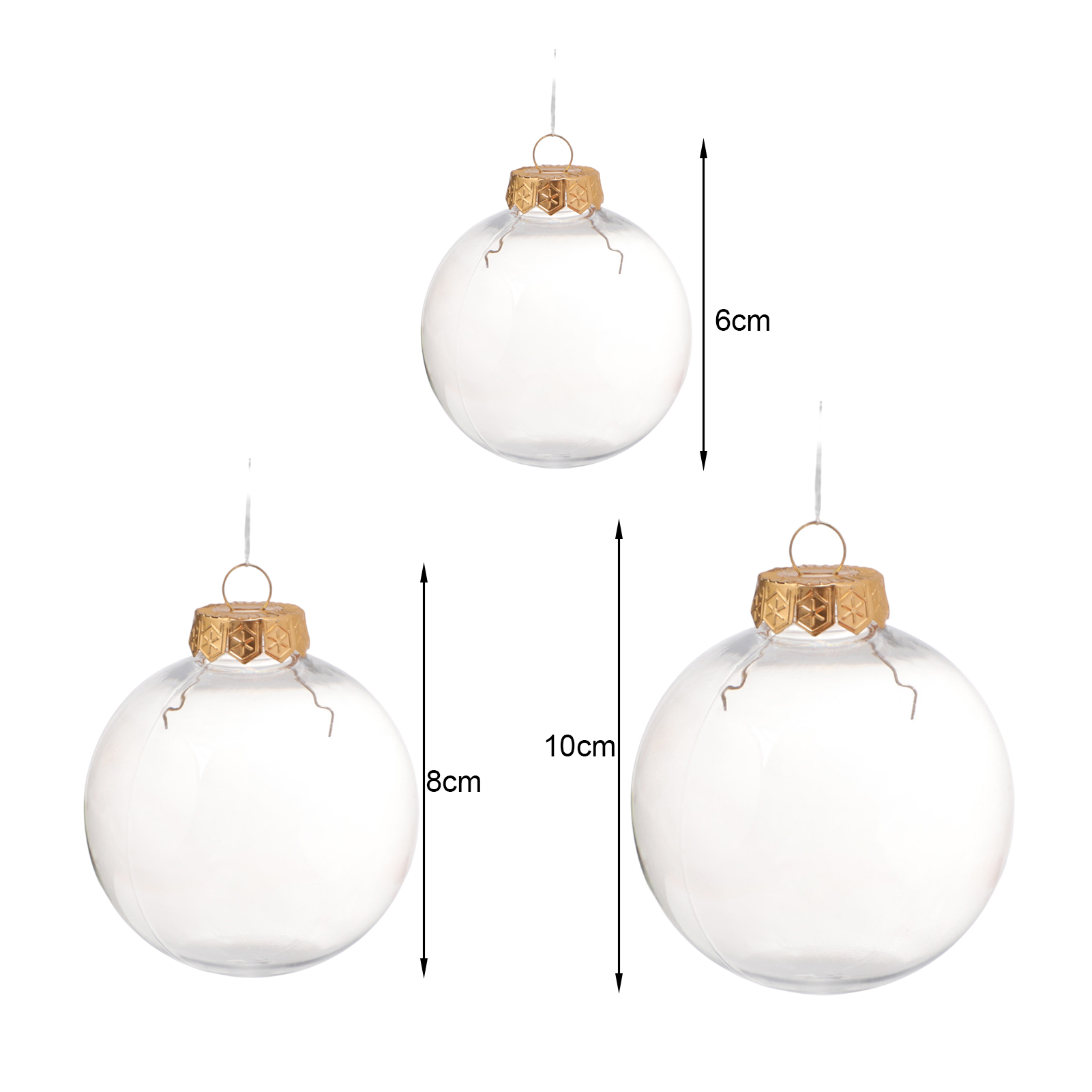 venicenight Plastic Ball Transparent Decorative DIY Decorations Smooth Surface Creative Christmas Clear Ball Home Decoration