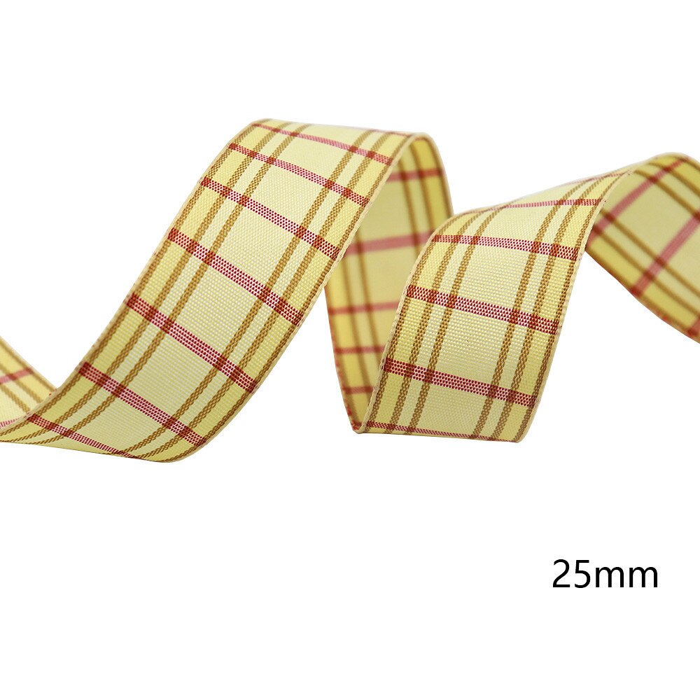 Gingham Ribbon Checkered Ribbon 1-Inch , 1-1/2-inch Wide Taffeta Plaid  Ribbon 5 Yard Long 100% Polyester Woven Edge