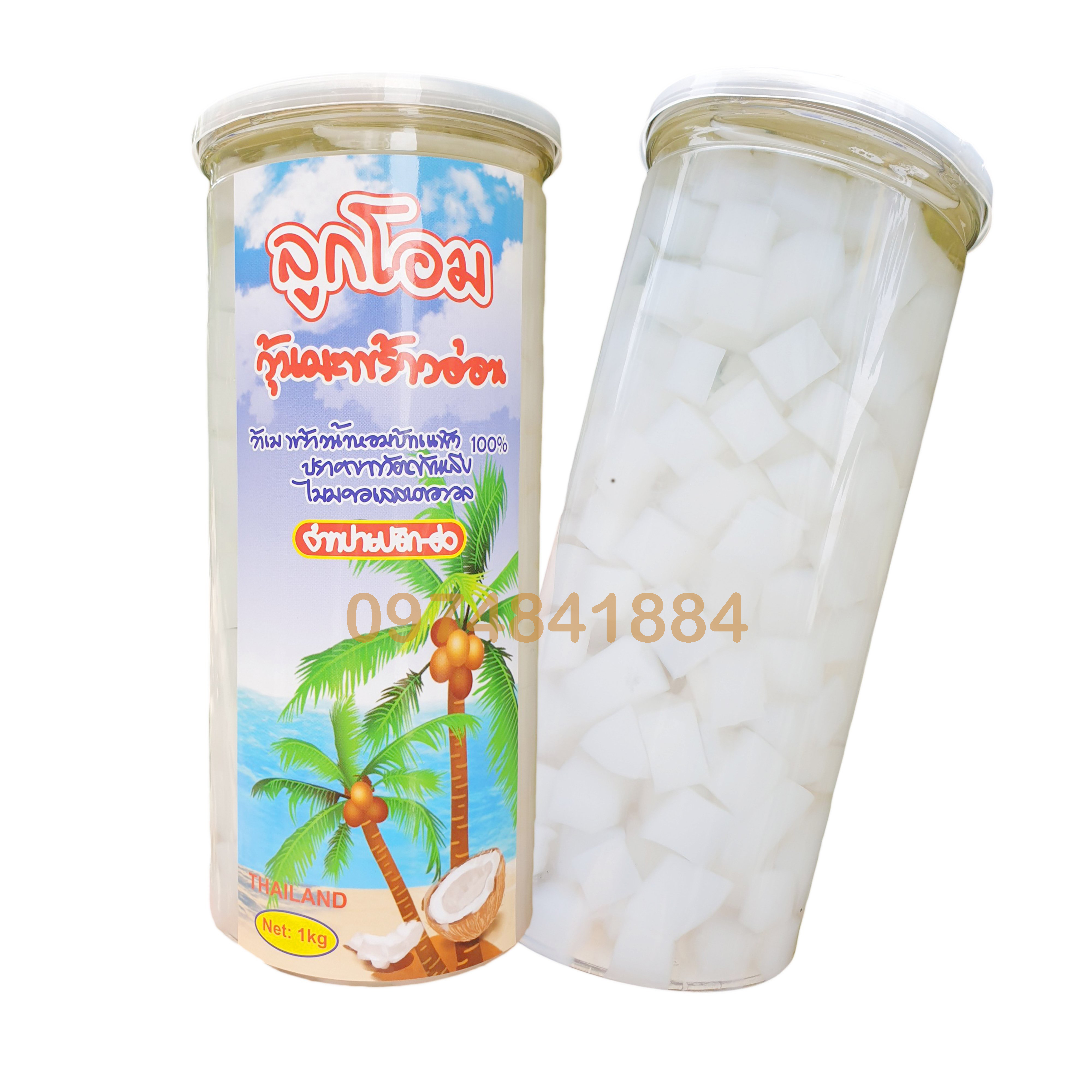 Thạch dừa thái lan hủ 1kg - giải khát mùa hè - đồ ăn vặt
