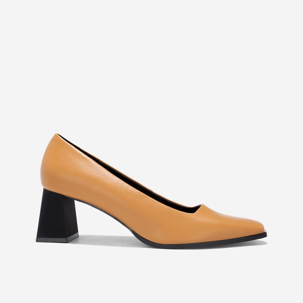 Vascara Giày Bít Mũi Vuông Block Heel - BMN 0656