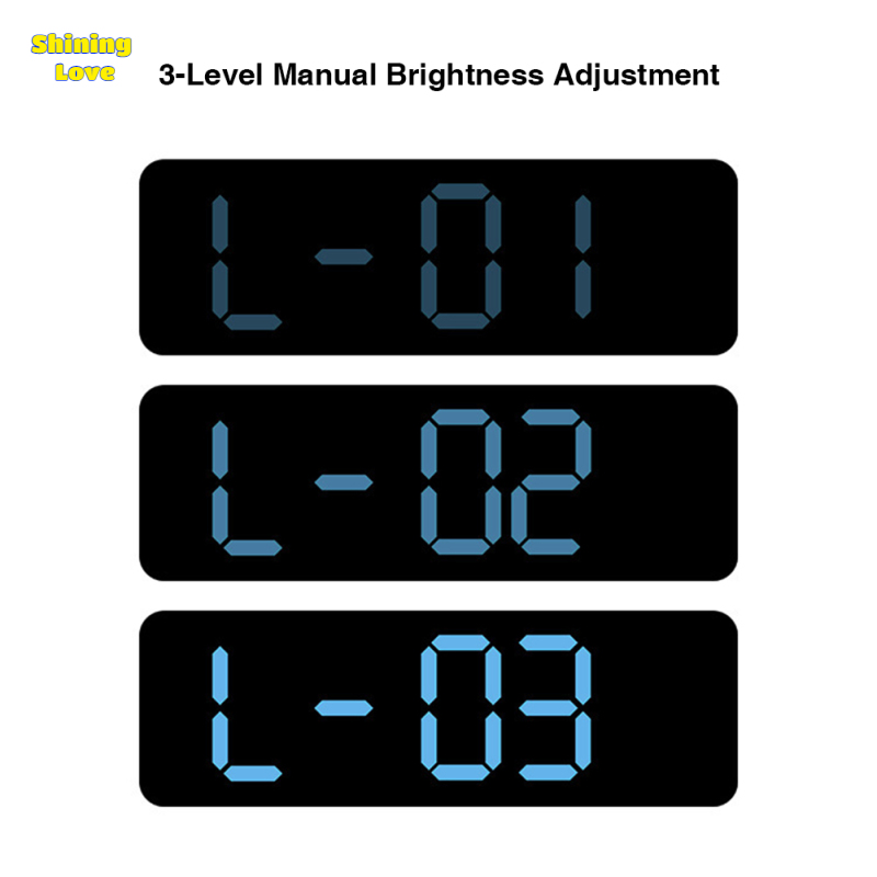 ShiningLove Digital Clock LED Electronic Alarm Clock, Date, Time, Week, Temperature, And Humidity Display, Modern Desk And Wall Clock, For Bedroom, Living Room And Office