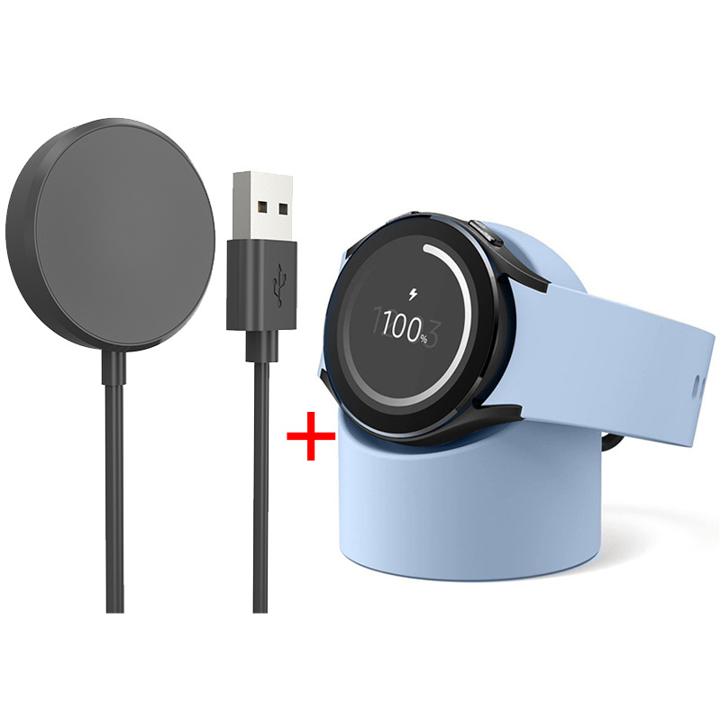 For Samsung Galaxy Watch 6 5 4 3 Wireless Charging Dock Charging Cable And Silicone Stand
