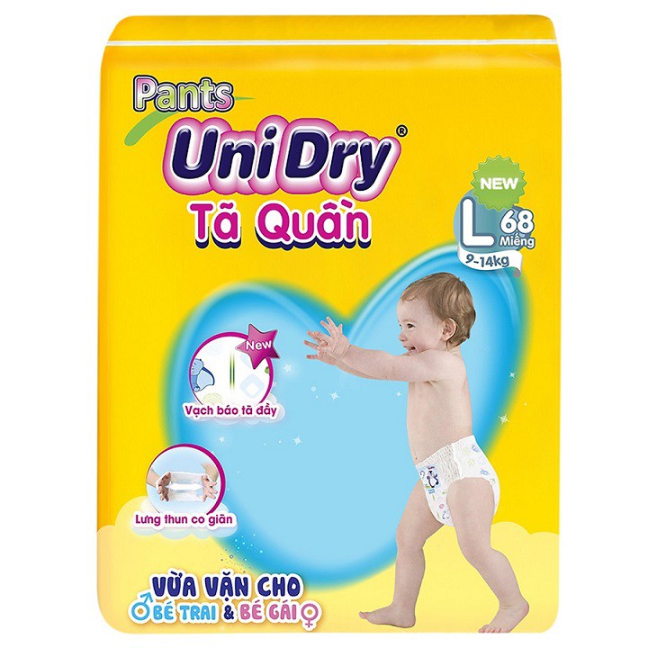 Tã Quần UniDry M74/L68/XL62/XXl56 (Date: 2025)