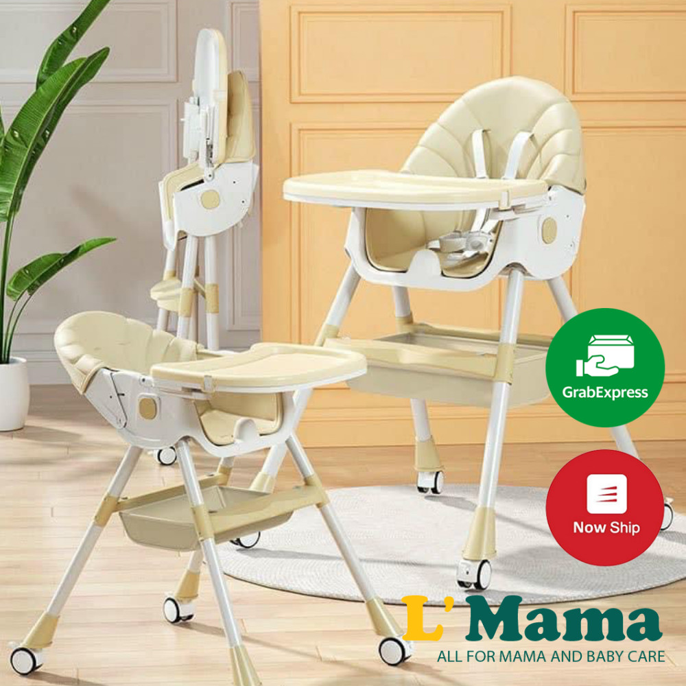 Ghế Ăn Dặm Ngả Lưng Gấp Gọn Có Bánh Xe Umoo UM-05117 Bản Nâng Cấp 2022 Siêu Tiện Lợi Cho Bé Bảo hành 12 Tháng Chính Hãng