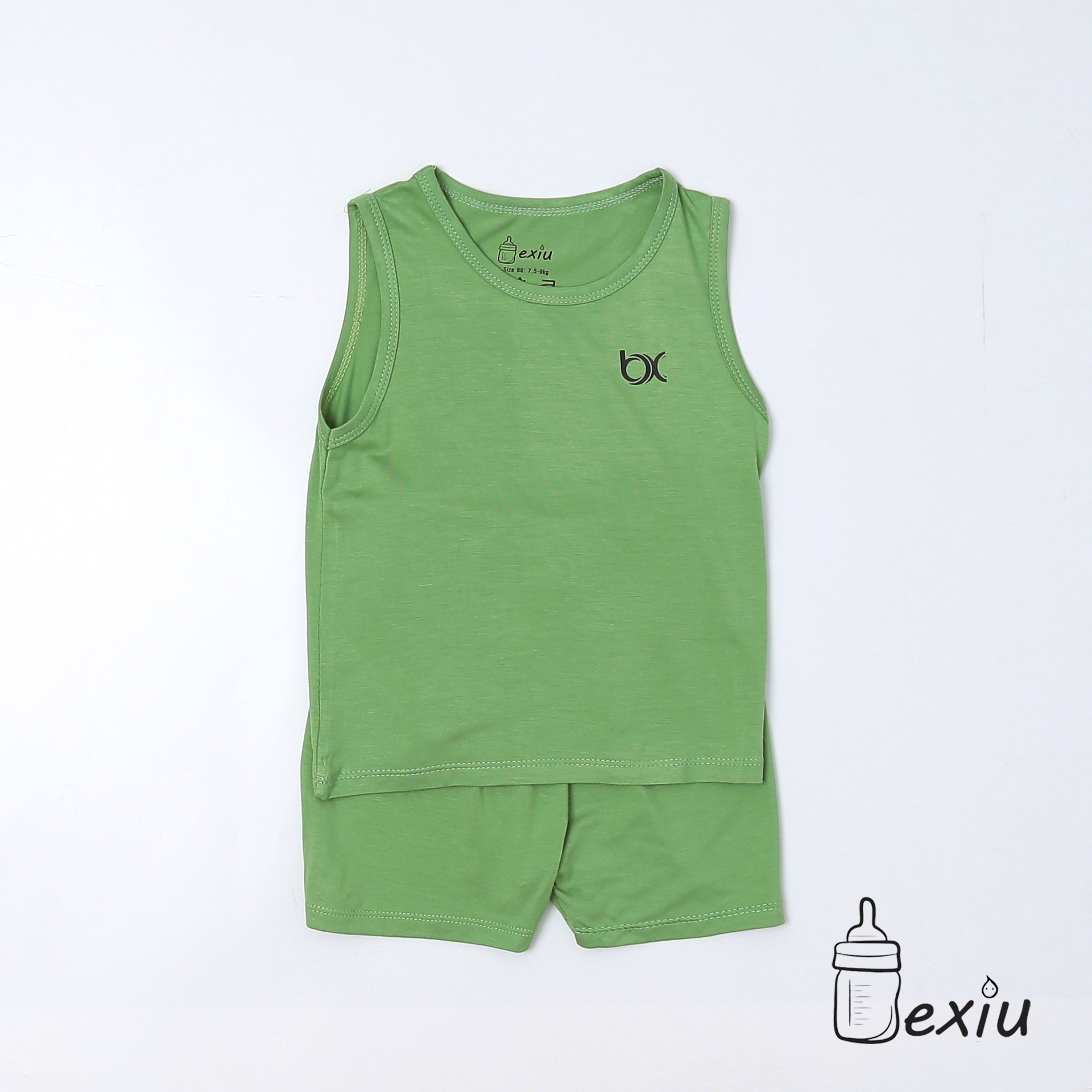 Hcmbộ ba lỗ màu bexiu bx - quần áo trẻ sơ sinh vải cotton lạnh mát mềm - ảnh sản phẩm 8