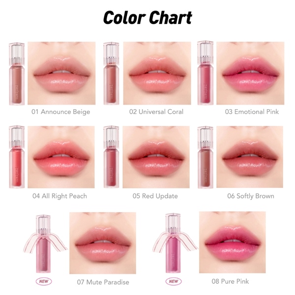 Son Tint Bóng Peripera Water Bare Tint - ninishop