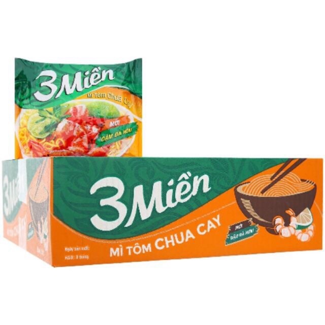 Combo 5 Gói Mì 3 miền chua cay gói 65g