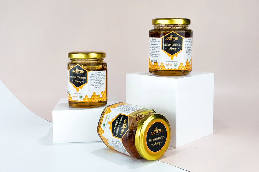 Saffron honey Cordyceps 180ml (1gr of Cordyceps + 1gr saffron)