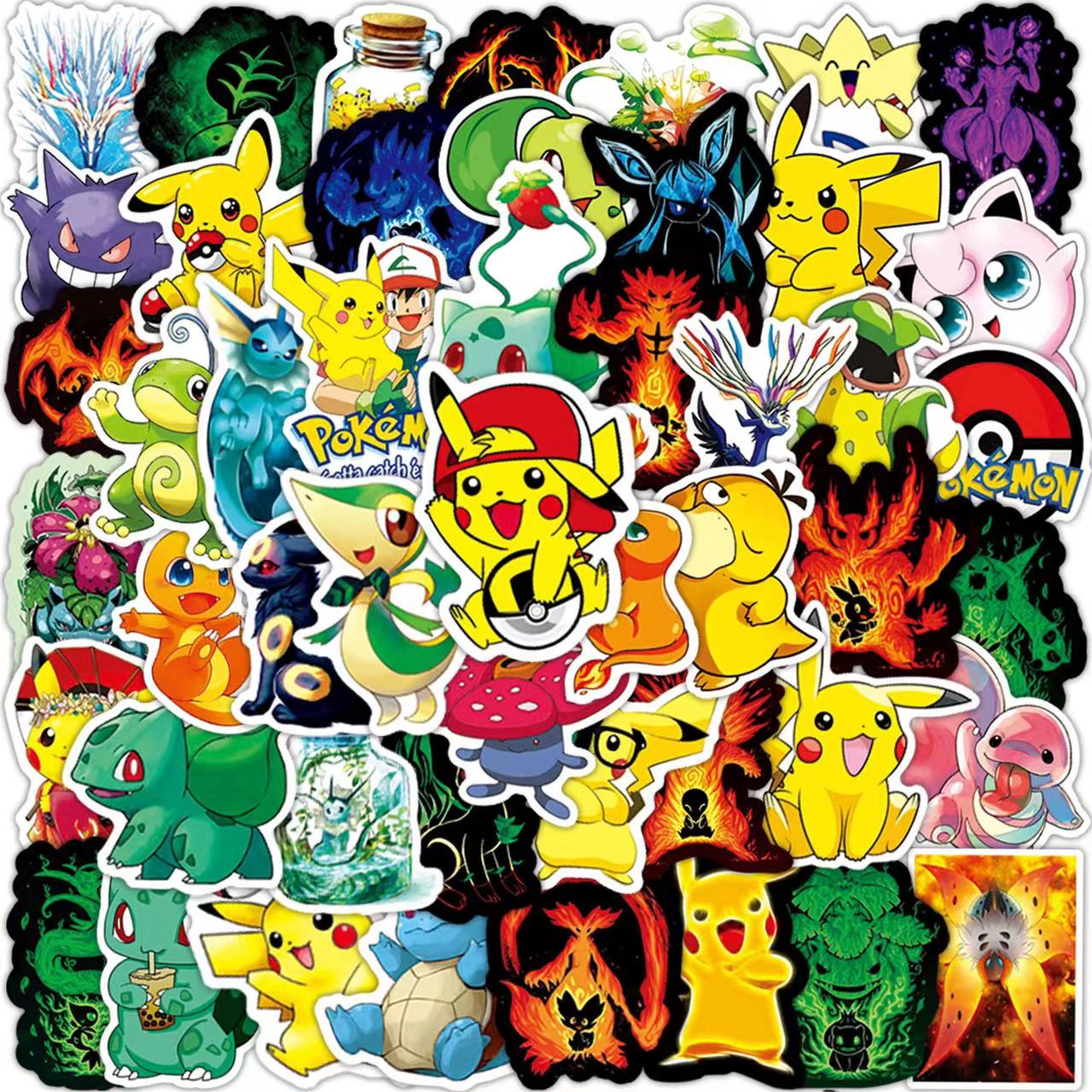 xs534-50 pcs Pokémon Pikachu Graffiti Waterproof Sticker | Lazada PH