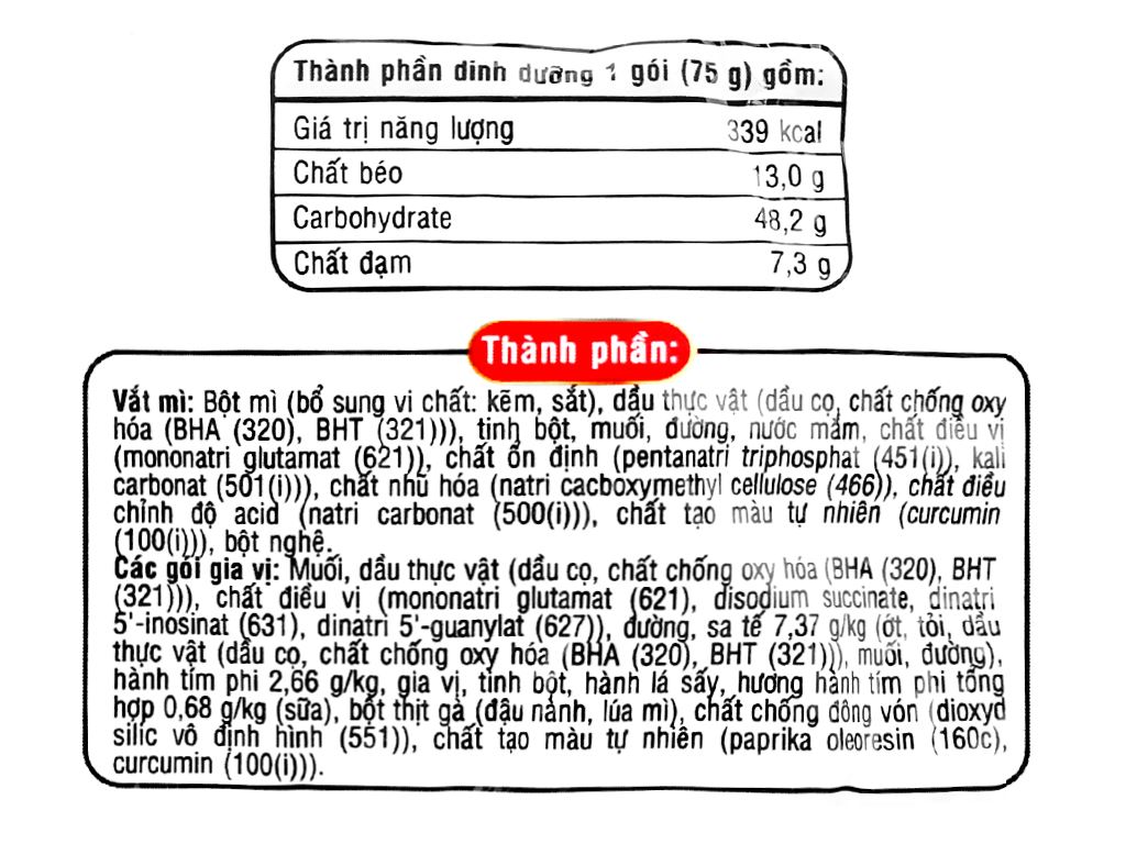 Mì Hảo Hảo Sa Tế Hành Tím Gói 75g