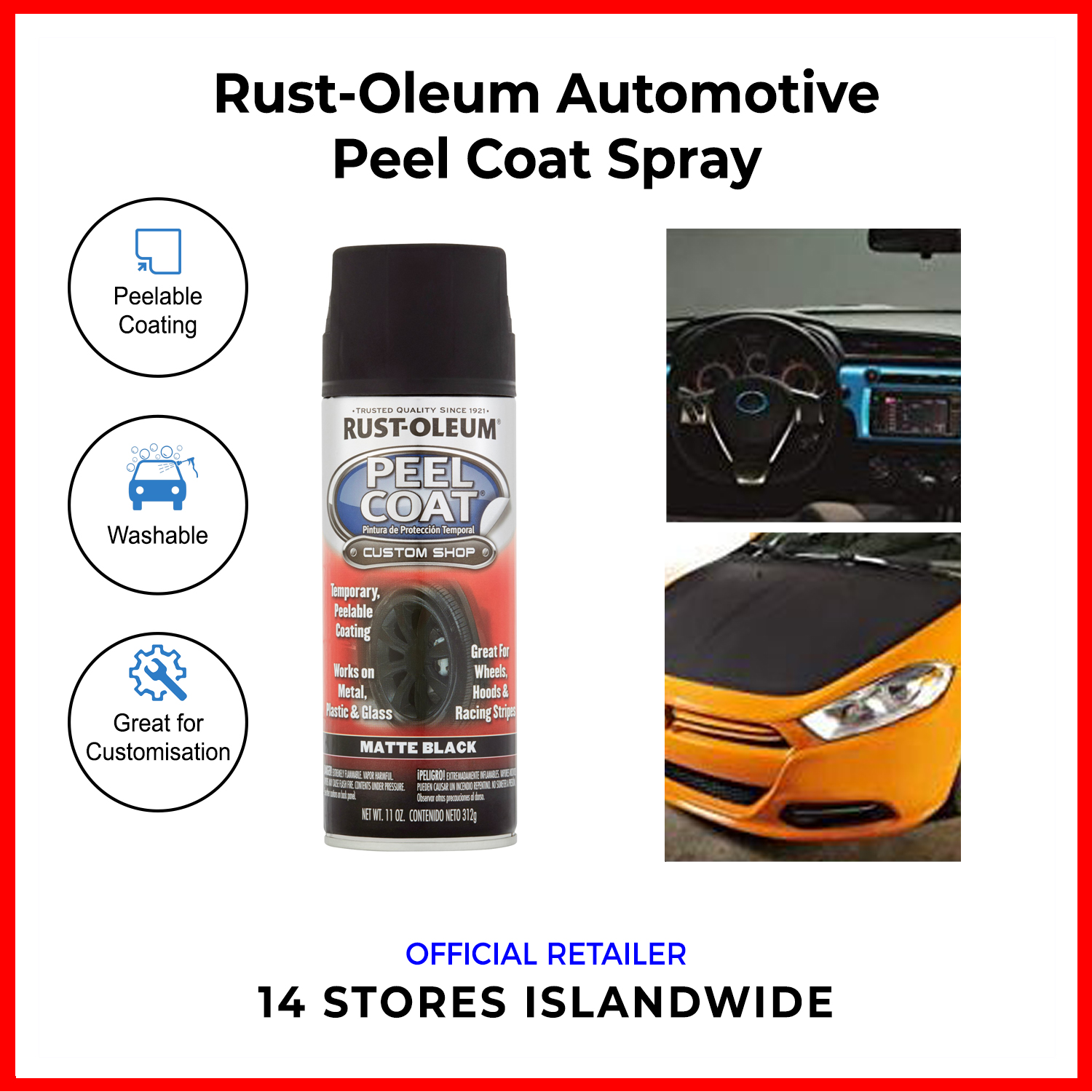rust oleum peel coat black