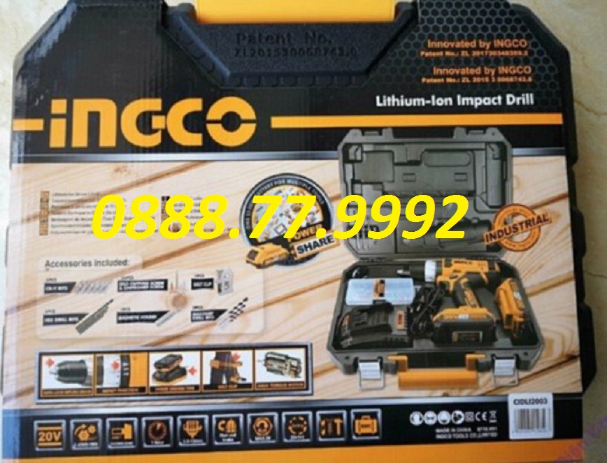 Máy khoan búa dùng pin Lithium 20V CIDLI2003