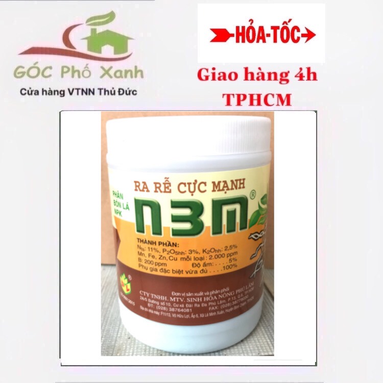 Kích rễ N3M hũ 500g dùng trên nhiều loại cây trồng từ rau cây ăn quả cho đến các loại hồng hồng – hoa kiểng.