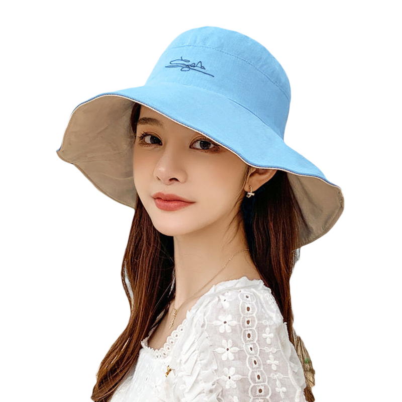 Simple Studio Daisy Summer Hat Smiley Hat Plain Hat Women's Reversible ...