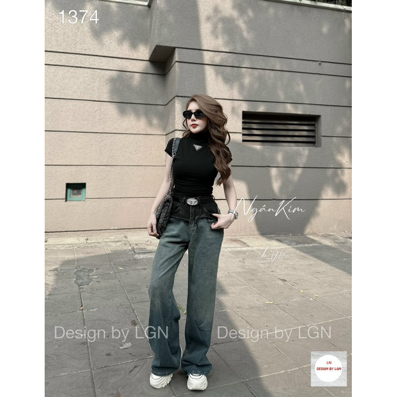 ÁO CROPTOP CỔ LỌ LOGO HIỆU BG
