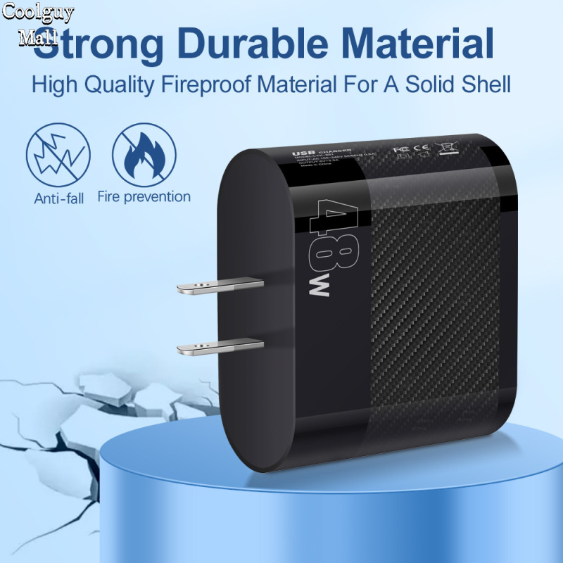 USB Wall Charger 48W 6-Port Fast Charging Block Adapter Plug Compatible For IPhone Android Tablet PC Mobile Phone