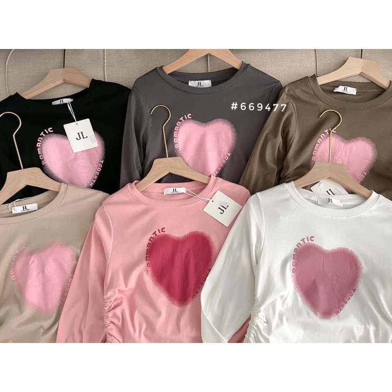 Áo Croptop Nữ Tay Dài Trái Tim